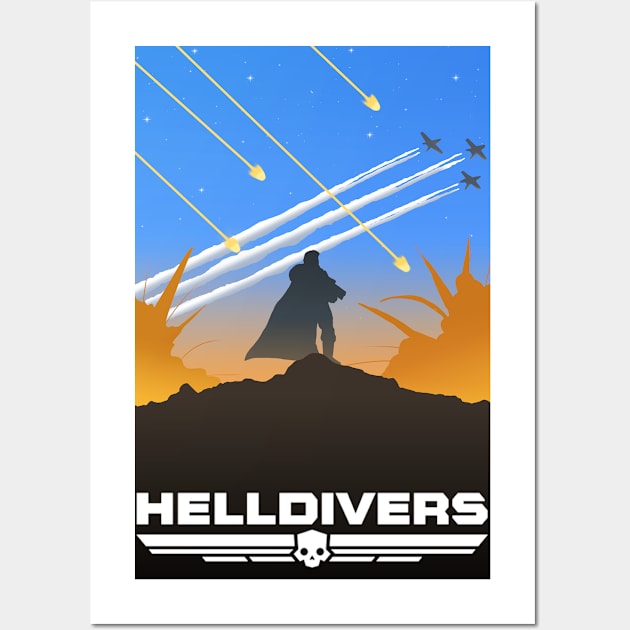 Helldivers Silhouette Wall Art by Vatar